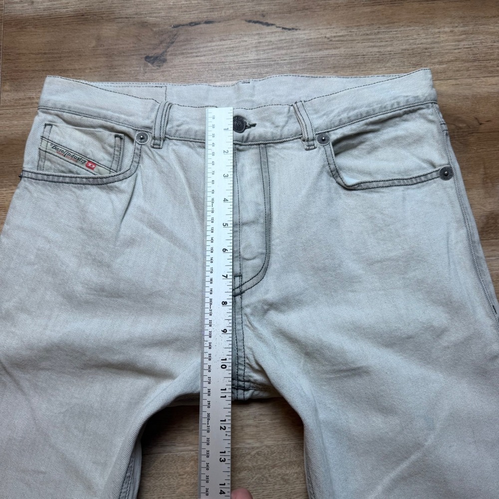 Diesel D-SARK-Z Jeans Men 32x34 Off-White Slim Fit Button Fly Cotton Italy 09C86 - Picture 12 of 15